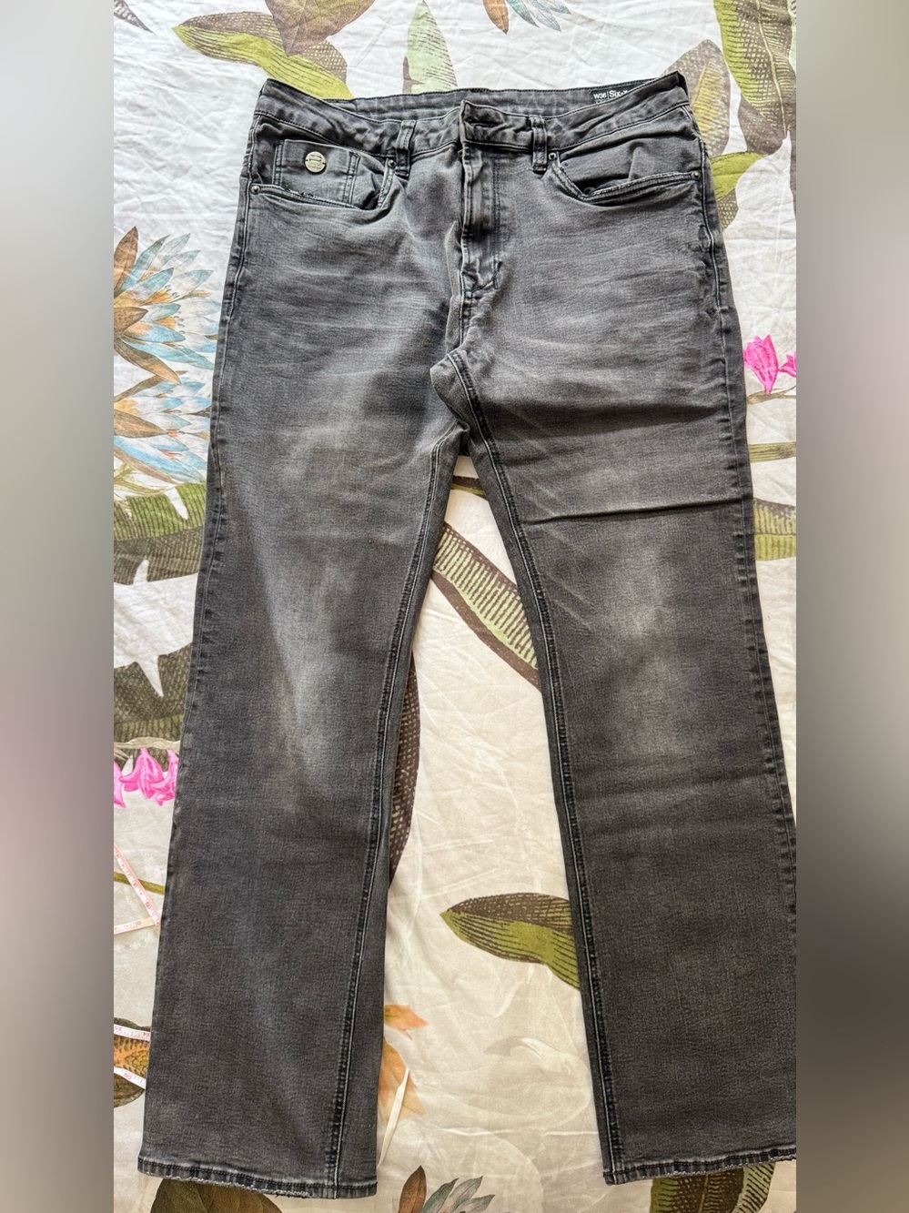 Buffalo David Bitton Men's Gray Slim Straight Jeans